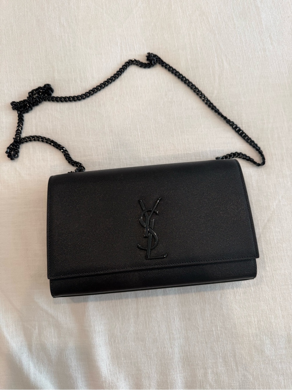 Saint Laurent Black Leather Kate Crossbody Medium - Picture 2 of 14